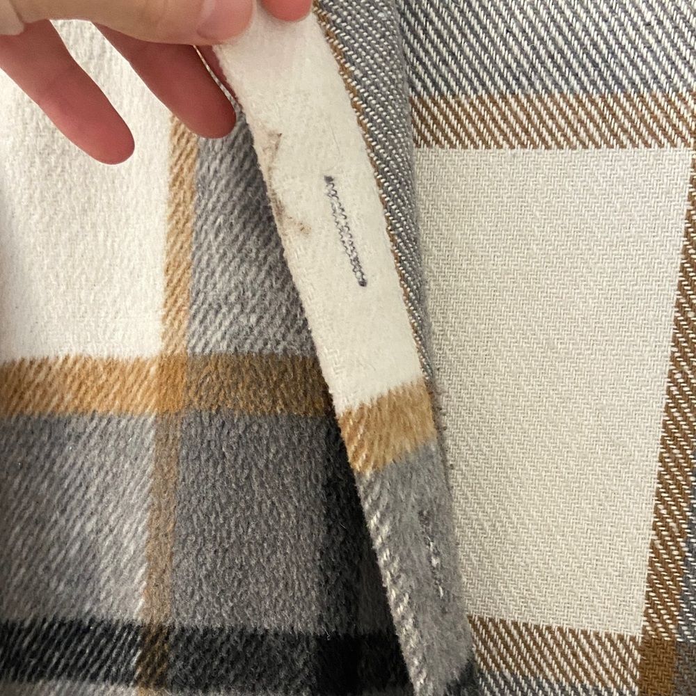 Plaid Button-Up Long Shacket - Picture 5 of 9